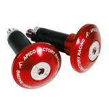 APICO HANDLEBAR BAR END PLUGS TO FIT 14MM RED