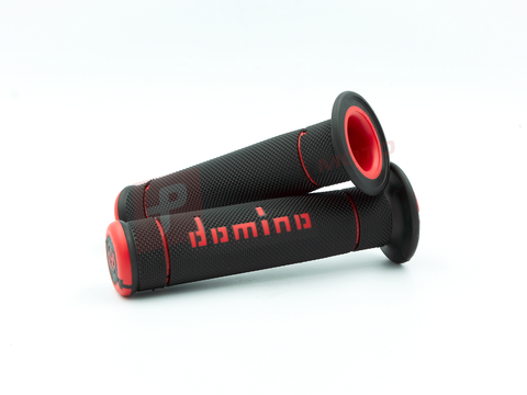 DOMINO DUAL COMPOUND A240  TRIALS GRIPS 1PR BLACK/RED