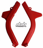 DAB PRODUCTS BETA REV50 REV80 EVO80 2004-2019 RED FRAME PROTECTORS COVERS - Trials Bike Breakers UK