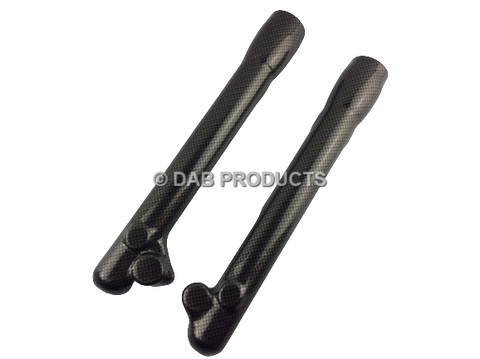 DAB PRODUCTS BETA REV50 REV80 EVO80 33MM LOWER FORK GUARDS COVERS CARBON WEAVE